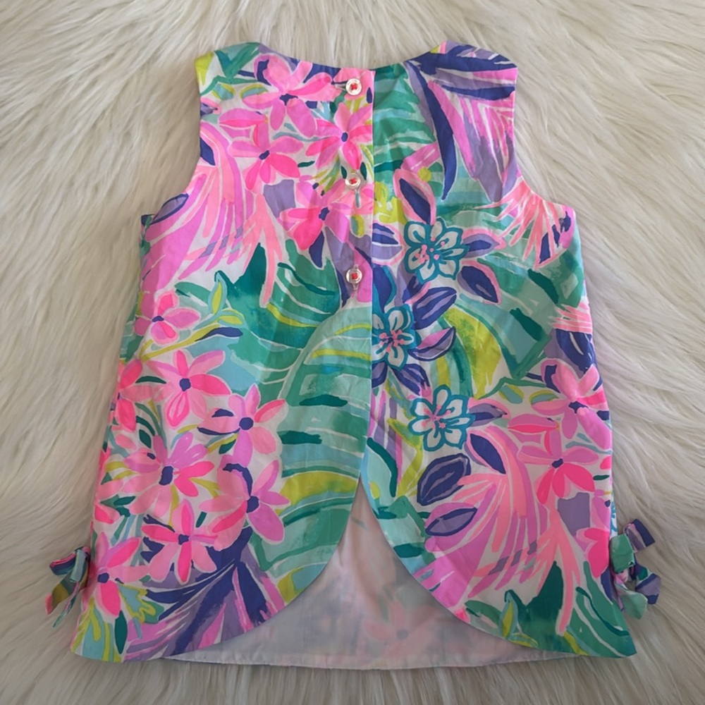 Lilly Pulitzer Infant Cotton Shift Dress & Bloomers Floral Multicolor 12-18 MO - Picture 6 of 11